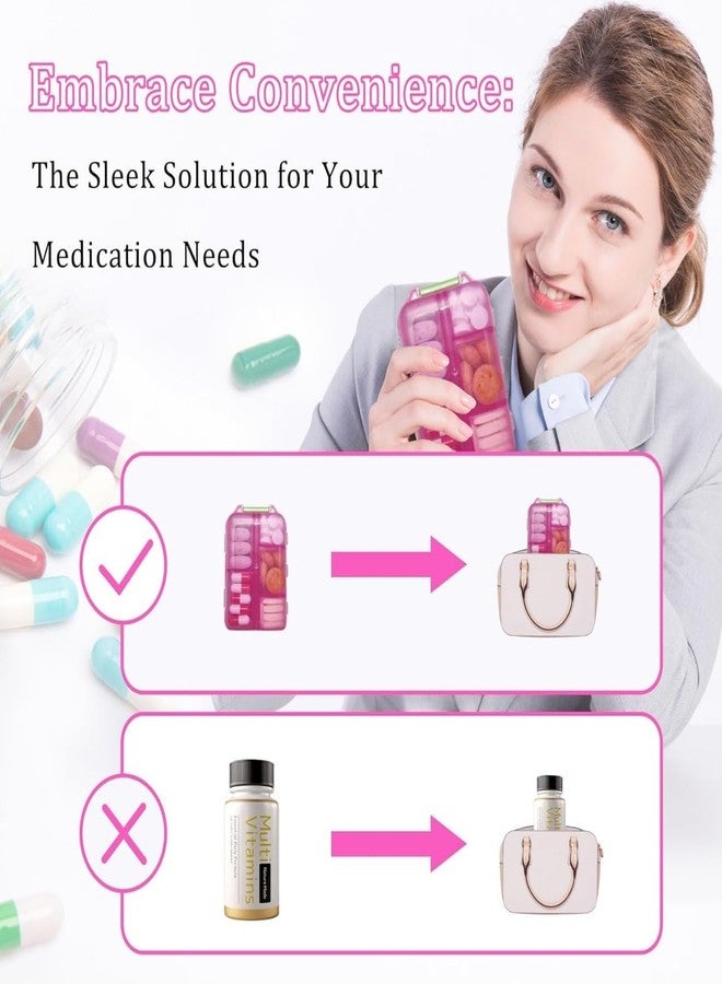 AJKN Double Layer Pill Organizer - 10 Compartment Portable Medicine Box for Travel, Outdoor, and Camping | Leakproof & Compact Storage Container for Daily Use - Image 2